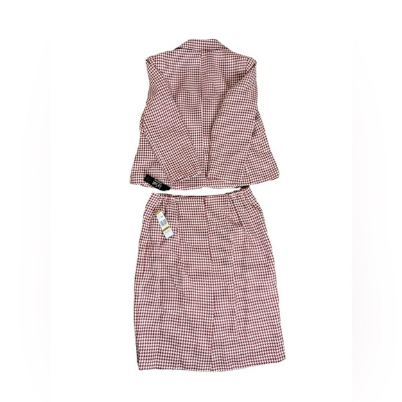 Le Suit Women’s Houndstooth Two Button Skirt Suit - Picture 6 of 16